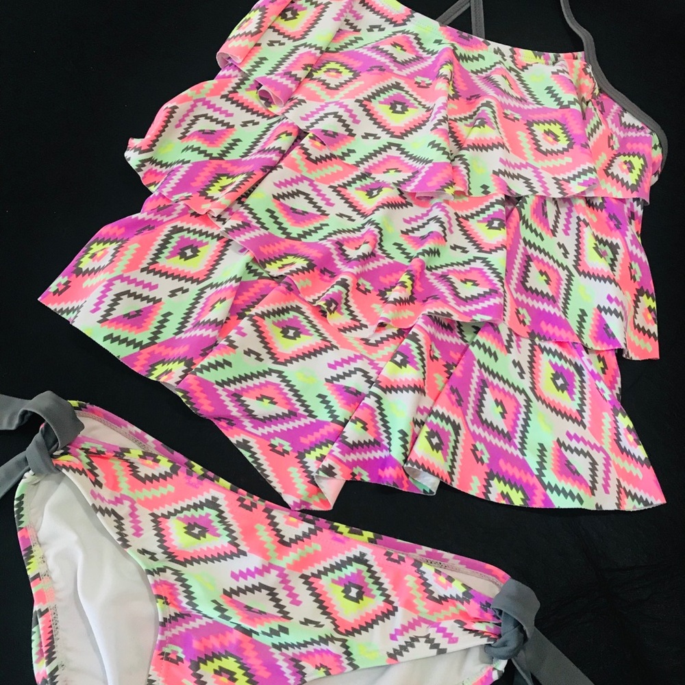 Justice Girls Size 12 2 Piece Tankini swimsuit